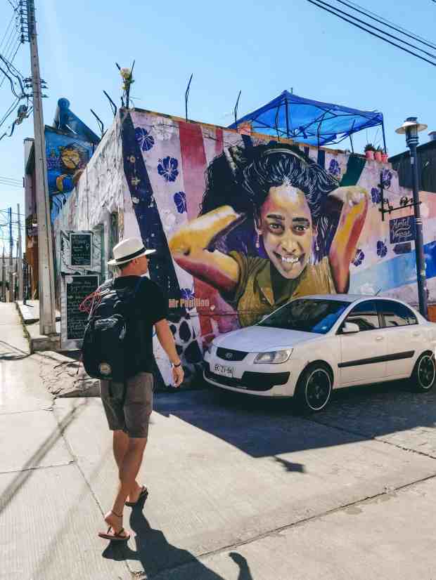 Street art in Valparaiso, Chile 